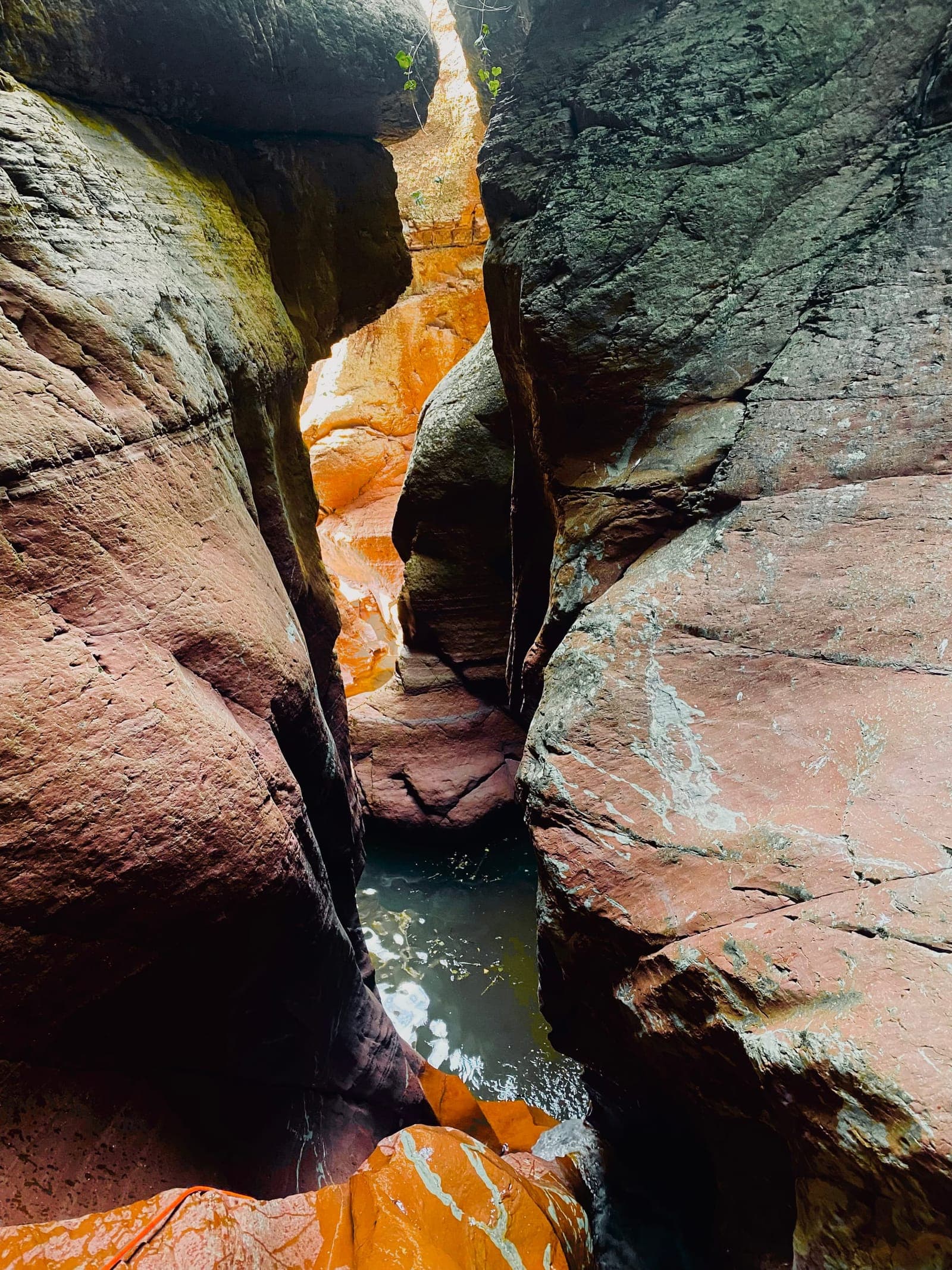 Rappel in the red pelite of the Clue d'Amen, Guillaumes