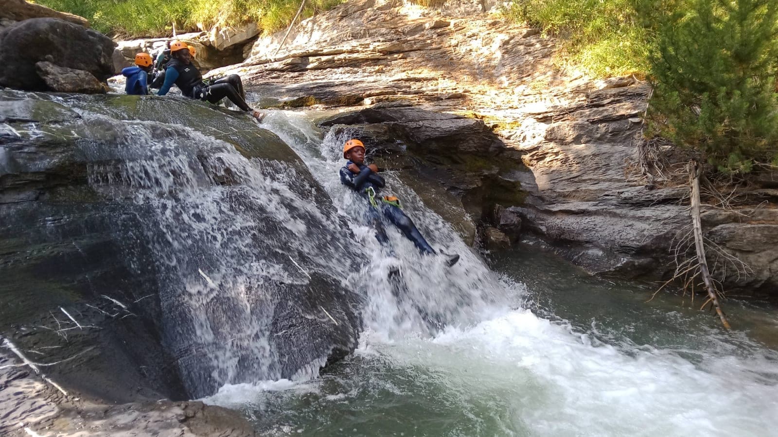 Rappel dans le Canyon du Chaudan, vallée de la Tinée, Mercantour